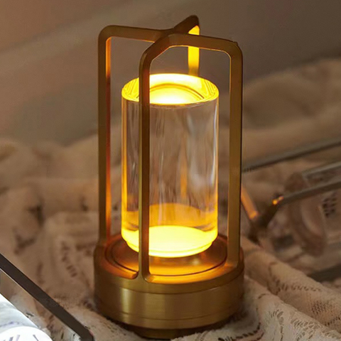 LATARNIA LUMIRA | Kryształowa Lampa LED | Dotykowa, USB, Styl Natural Elegance