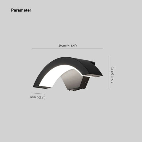 Lampa Elvo | Lampa elewacyjna z czujnikiem ruchu | Metal i akryl
