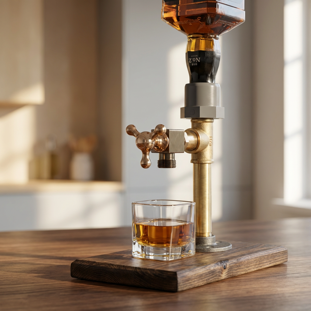 Drewniany Dyspenser Do Napojów z Kranikiem | Akcesoria Barowe | Lite Drewno