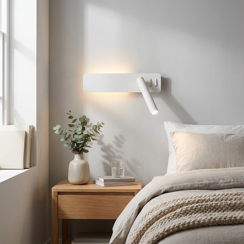 Lampa Ścienna Nox | Regulowana Lampka LED do Czytania | Minimalistyczny Design
