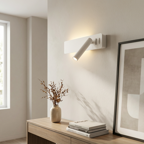 Lampa Ścienna Nox | Regulowana Lampka LED do Czytania | Minimalistyczny Design