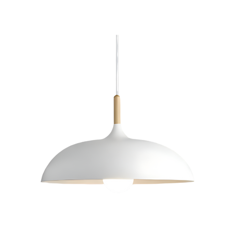 Lampa Wisząca Luno | Skandynawska Lampa Sufitowa | Żelazo i Drewno