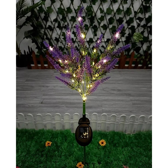 Lampa Lavenderis | Lampa solarna ogrodowa | Oświetlenie LED w formie lawendy