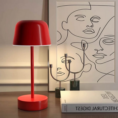 Lampka Prisma Lumo | Lampka Stolikowa LED | Metalowy Korpus i Ładowanie USB