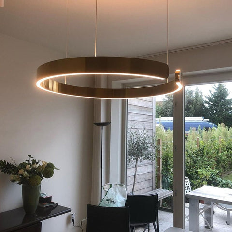 Lampa Wisząca Circa | Nowoczesna Lampa Sufitowa LED | Okrągła Forma z Metalu