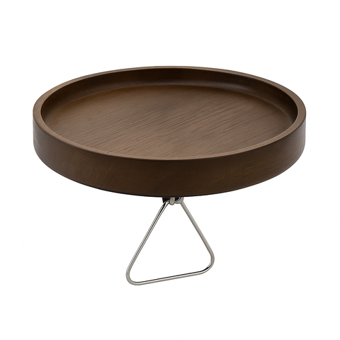 WoodClamp Taca na Poręcz | Akcesorium do Kanapy | Naturalny Bambusowy Design