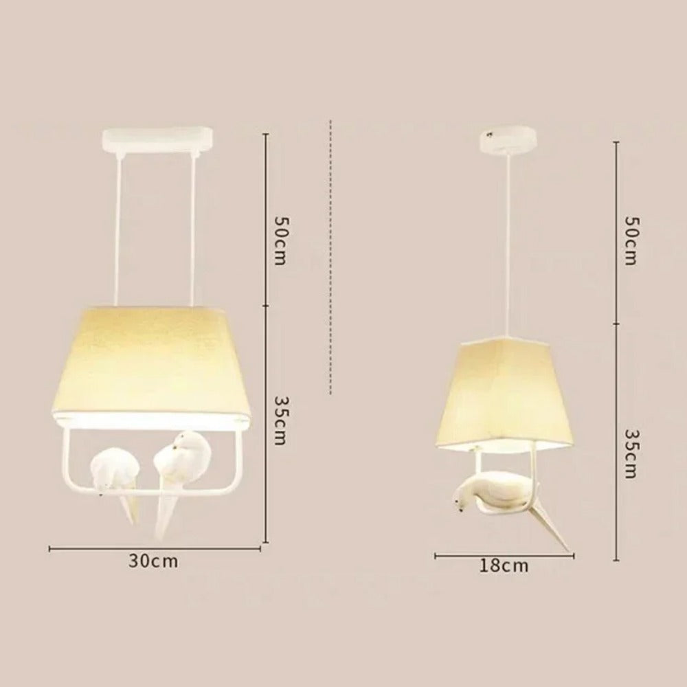 Lampa Ava | Lampa Wisząca Dekoracyjna | Ceramiczny Akcent z Motywem Ptaka