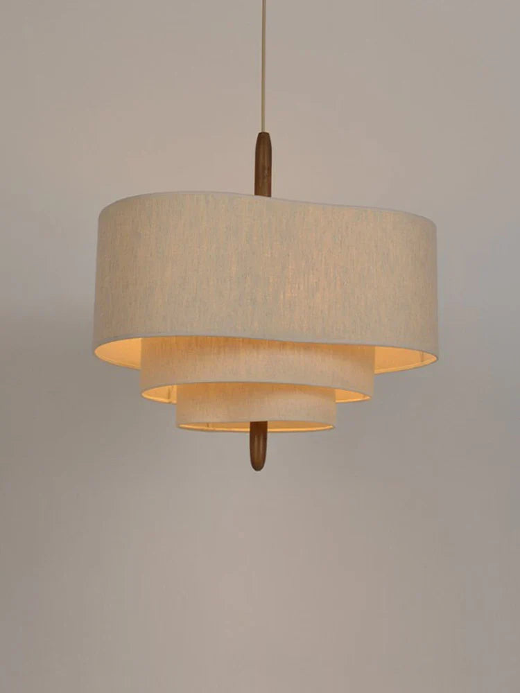 Lampa Wisząca Sorelia | Lampa Sufitowa z Tkaninowym Kloszem | Wielowarstwowa Forma