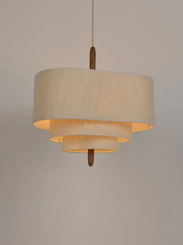 Lampa Wisząca Sorelia | Lampa Sufitowa z Tkaninowym Kloszem | Wielowarstwowa Forma