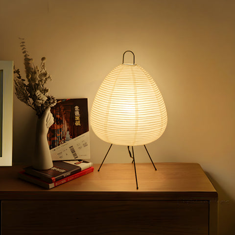 Lampa Stołowa Akari | Lampa z Papierowym Kloszem | Styl Japoński na Trójnogu