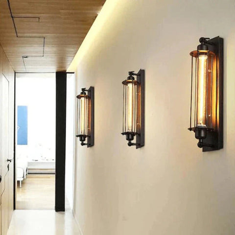 Lampa Ścienna Vintage | Oświetlenie LED Dekoracyjne | Żeliwna Konstrukcja