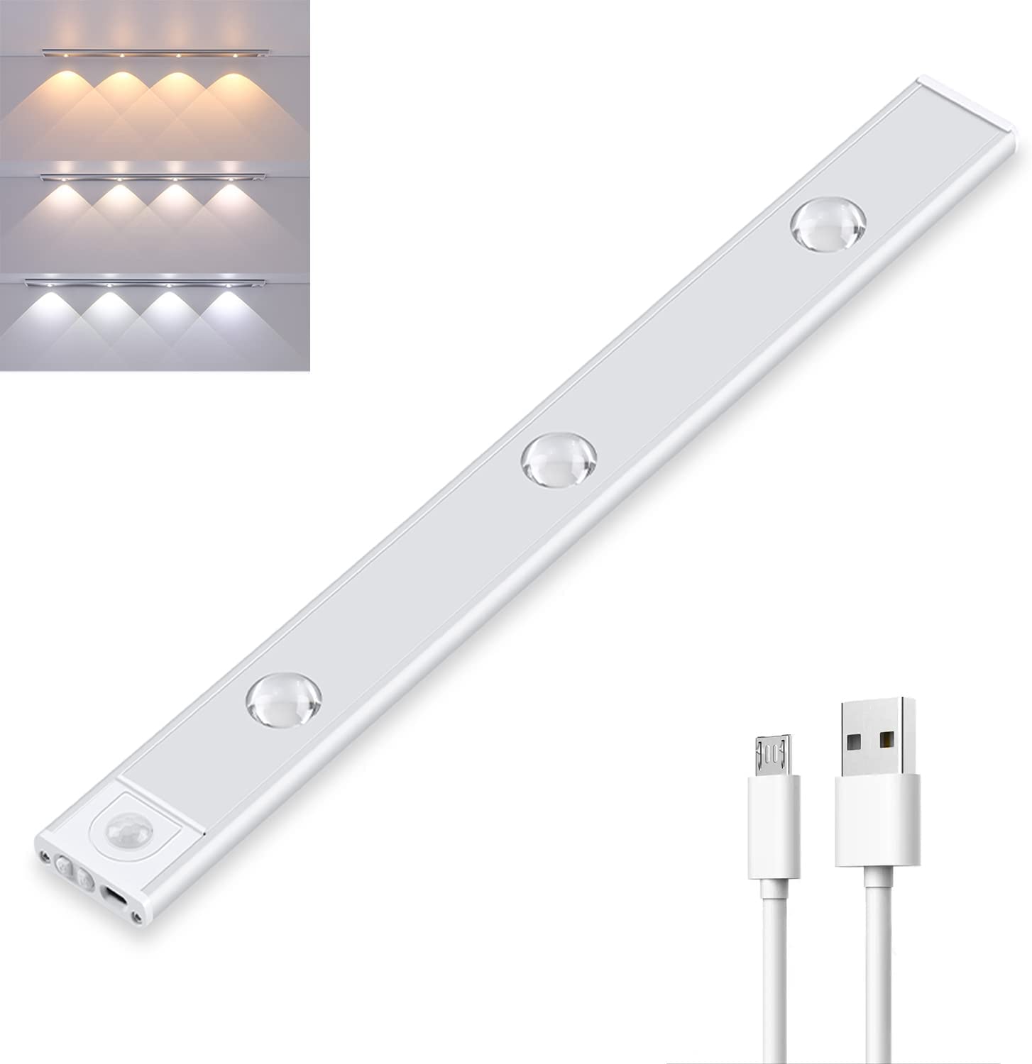 Listwa LED LumiSense | Bezprzewodowa Lampka z Czujnikiem Ruchu | Regulowana Barwa Światła