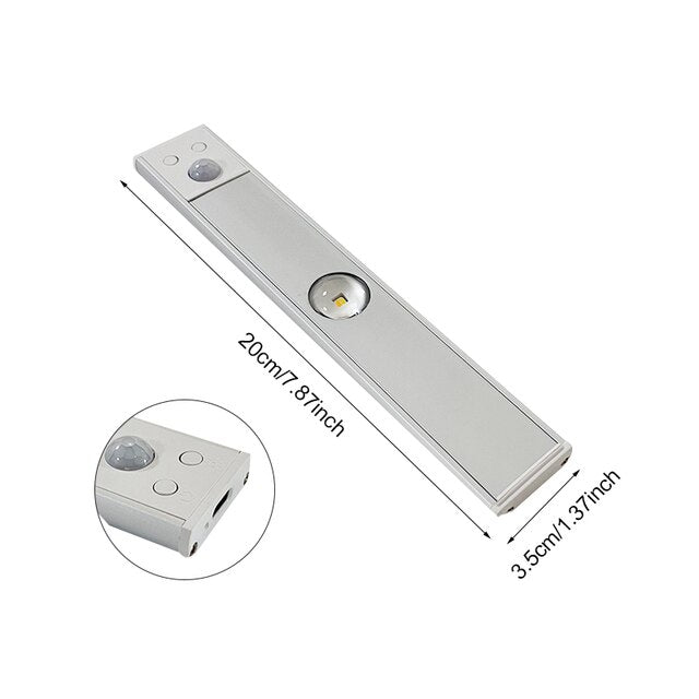 Lampa Świetlina | Bezprzewodowe Oświetlenie LED | Czujnik Ruchu i Ładowanie USB