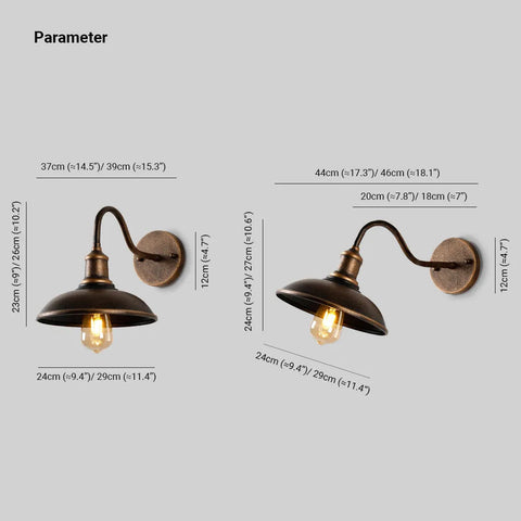 Kinkiet ogrodowy Runo | Lampa ścienna z metalu | Styl vintage IP44