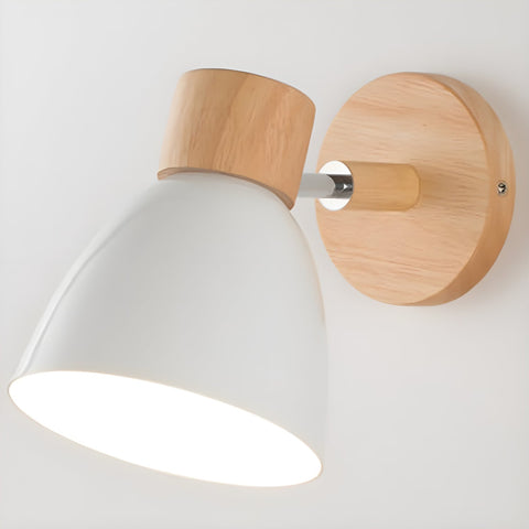 Kinkiet Tuli | Lampa Ścienna z Przełącznikiem Łańcuszkowym | Drewno i Metal