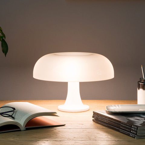 Lampka NessoForm | Lampa Stołowa Grzybek | Styl Skandynawski LED z Regulacją Jasności