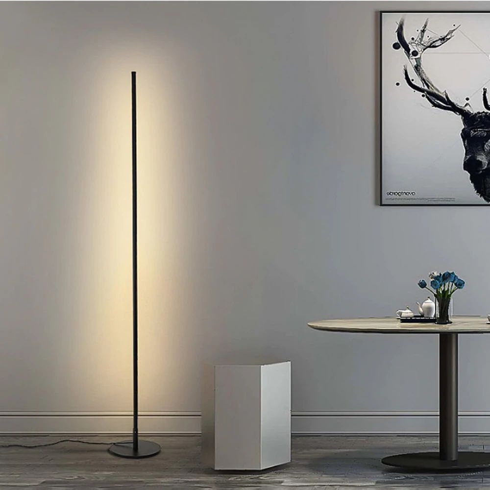 Lampa Podłogowa LED | Minimalistyczne Oświetlenie | Aluminium i Akryl
