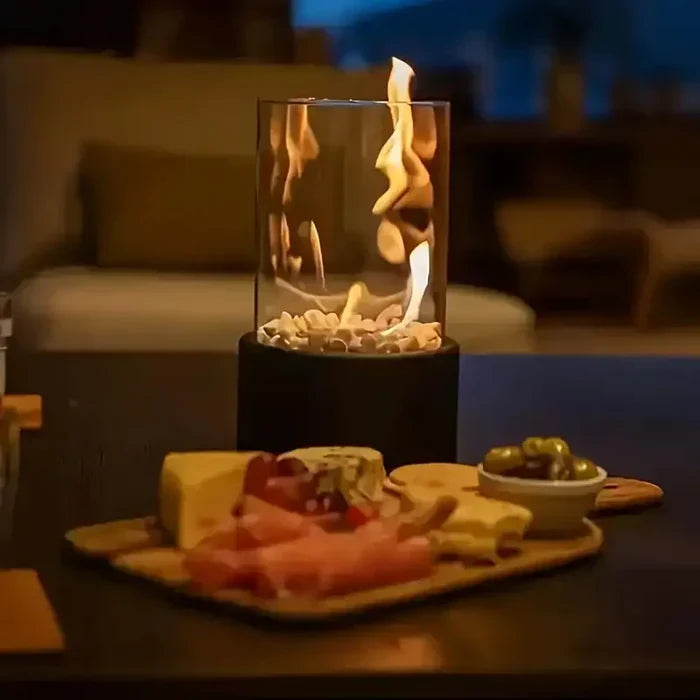 Lampa Płomienna | Dekoracyjna Lampa Stołowa z Płomieniem | Styl Nowoczesny