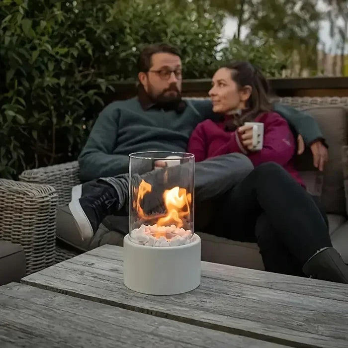 Lampa Płomienna | Dekoracyjna Lampa Stołowa z Płomieniem | Styl Nowoczesny