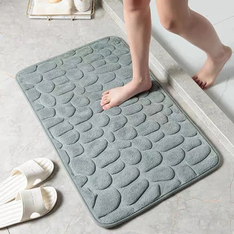Dywanik Łazienkowy SoftStone | Mata Antypoślizgowa | Coral Fleece z Efektem 3D