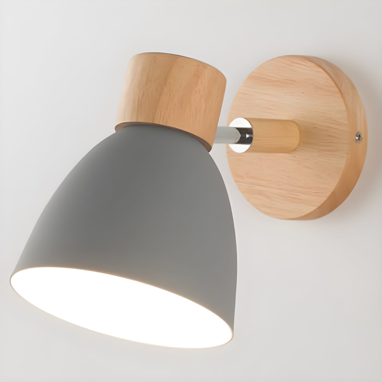 Kinkiet Tuli | Lampa Ścienna z Przełącznikiem Łańcuszkowym | Drewno i Metal