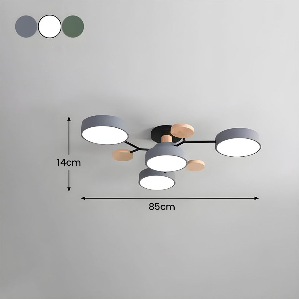 Arboris Multi | Lampa Sufitowa Dekoracyjna | Metal i Drewno