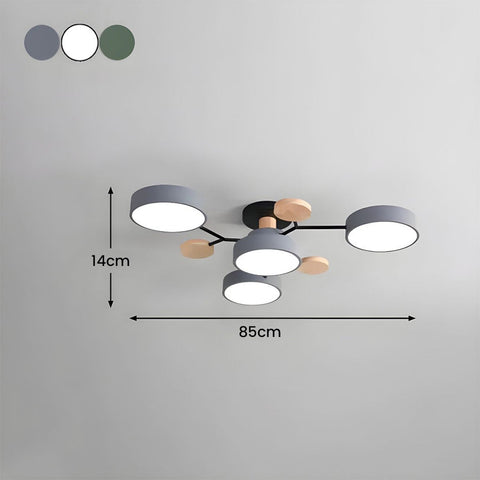 Arboris Multi | Lampa Sufitowa Dekoracyjna | Metal i Drewno