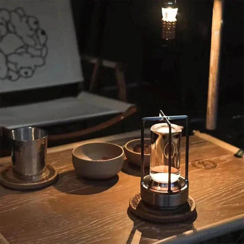 LATARNIA LUMIRA | Kryształowa Lampa LED | Dotykowa, USB, Styl Natural Elegance