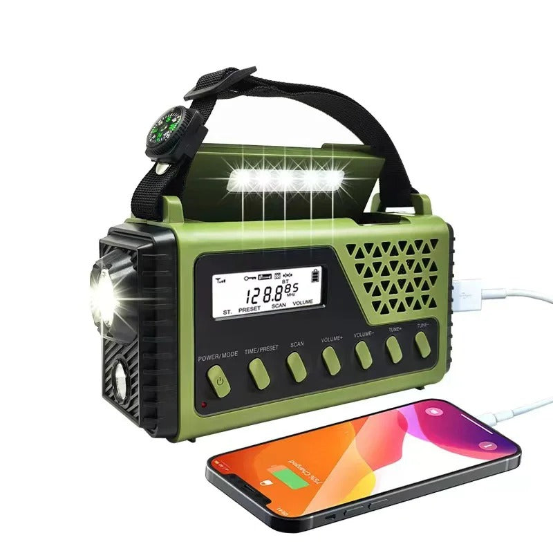 Radio Outdoorowe Trexon | Radio Awaryjne z Kompasem | Bluetooth, Latarka, Powerbank