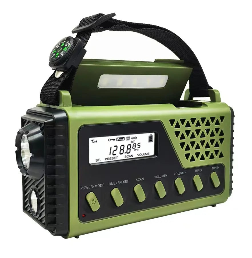 Radio Outdoorowe Trexon | Radio Awaryjne z Kompasem | Bluetooth, Latarka, Powerbank
