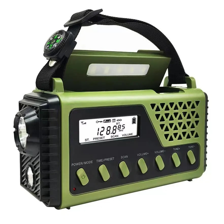 Radio Outdoorowe Trexon | Radio Awaryjne z Kompasem | Bluetooth, Latarka, Powerbank