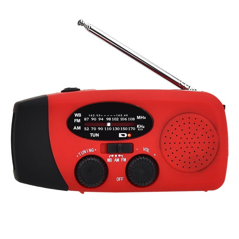 Radio Survivalowe Miro | Kieszonkowe Radio Awaryjne | Zasilanie Korbkowe i WB/AM/FM