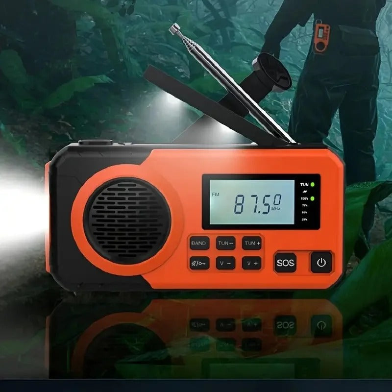 Radio DAB+ Korrin | Cyfrowe Radio Awaryjne | Zasilanie Korbkowe i Bluetooth