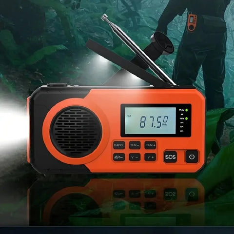 Radio DAB+ Korrin | Cyfrowe Radio Awaryjne | Zasilanie Korbkowe i Bluetooth