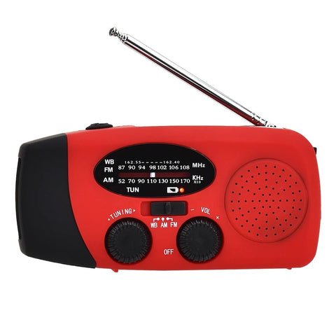 Radio Survivalowe Miro | Kieszonkowe Radio Awaryjne | Zasilanie Korbkowe i WB/AM/FM