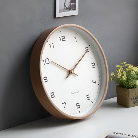 Nordwood Silent | Zegar ścienny cichy | Minimalistyczny design z drewna