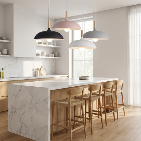 Lampa Wisząca Liva | Skandynawskie Oświetlenie | Metalowa w 7 Kolorach