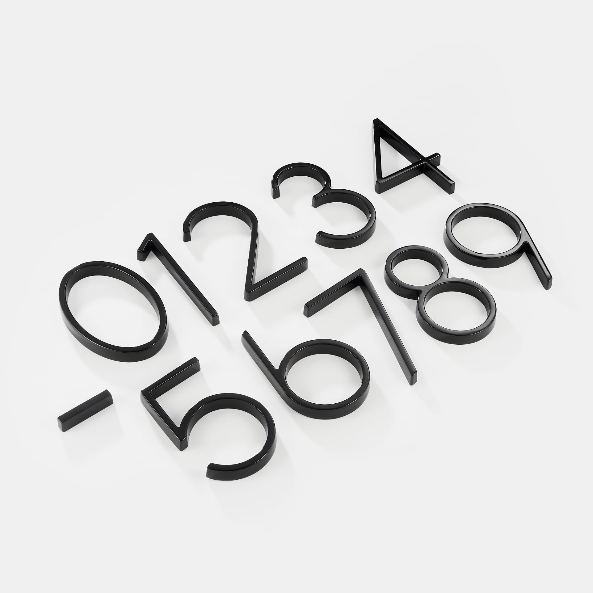 Nowoczesne Czarne Numery Domu | Dekoracja Elewacji | Cynkowy Efekt 3D