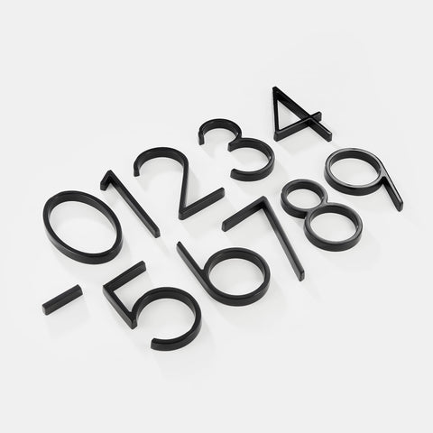 Nowoczesne Czarne Numery Domu | Dekoracja Elewacji | Cynkowy Efekt 3D