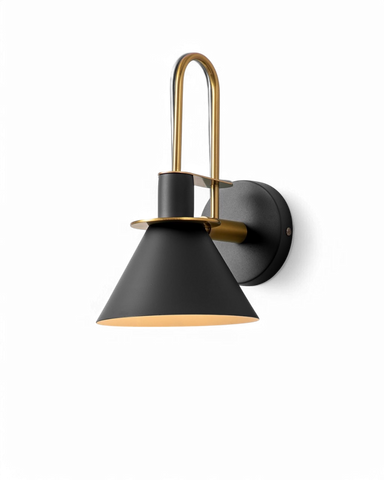 Lampa ścienna Lucien | Nowoczesne oświetlenie ścienne | Metal i mosiądz