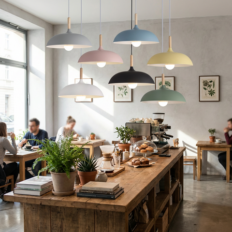 Lampa Wisząca Liva | Skandynawskie Oświetlenie | Metalowa w 7 Kolorach