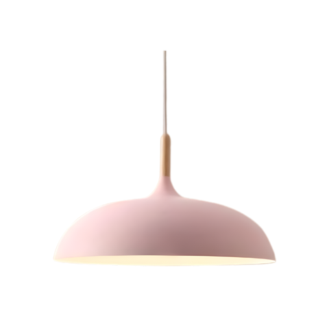 Lampa Wisząca Luno | Skandynawska Lampa Sufitowa | Żelazo i Drewno