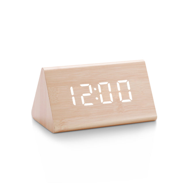 Zegar Stołowy Navo | Drewniany Zegar Cyfrowy LED | Minimalistyczny Design