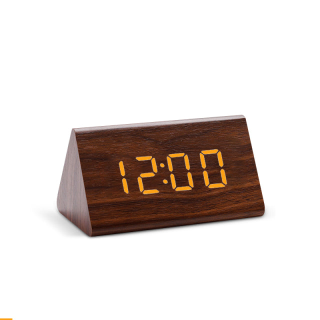 Zegar Stołowy Navo | Drewniany Zegar Cyfrowy LED | Minimalistyczny Design