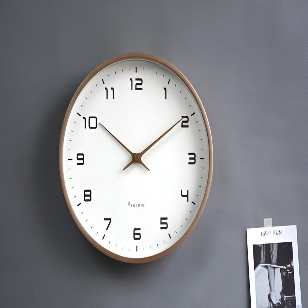 Nordwood Silent | Zegar ścienny cichy | Minimalistyczny design z drewna