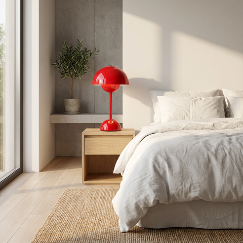 Lampa Stołowa NordLight DN001 | Skandynawska Lampa LED | Regulowane Światło Dotykowe