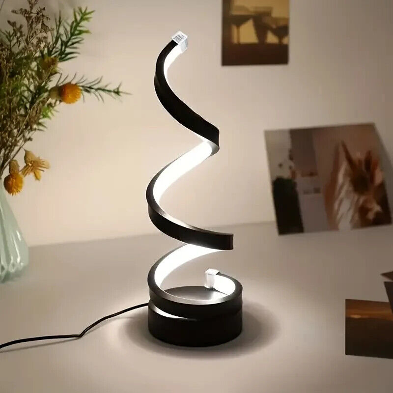 SPIRALEK | Lampa Stolikowa LED | Światło Dekoracyjne w Stylu Nowoczesnym