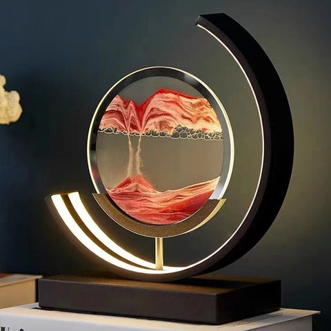 LuminPiask | Lampa LED z Ruchomym Piaskiem | Dekoracja Antystresowa