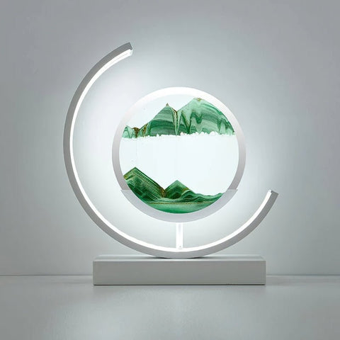 Lampa z Piaskowym Krajobrazem | Dekoracyjna Lampa LED | Ruchoma Sztuka