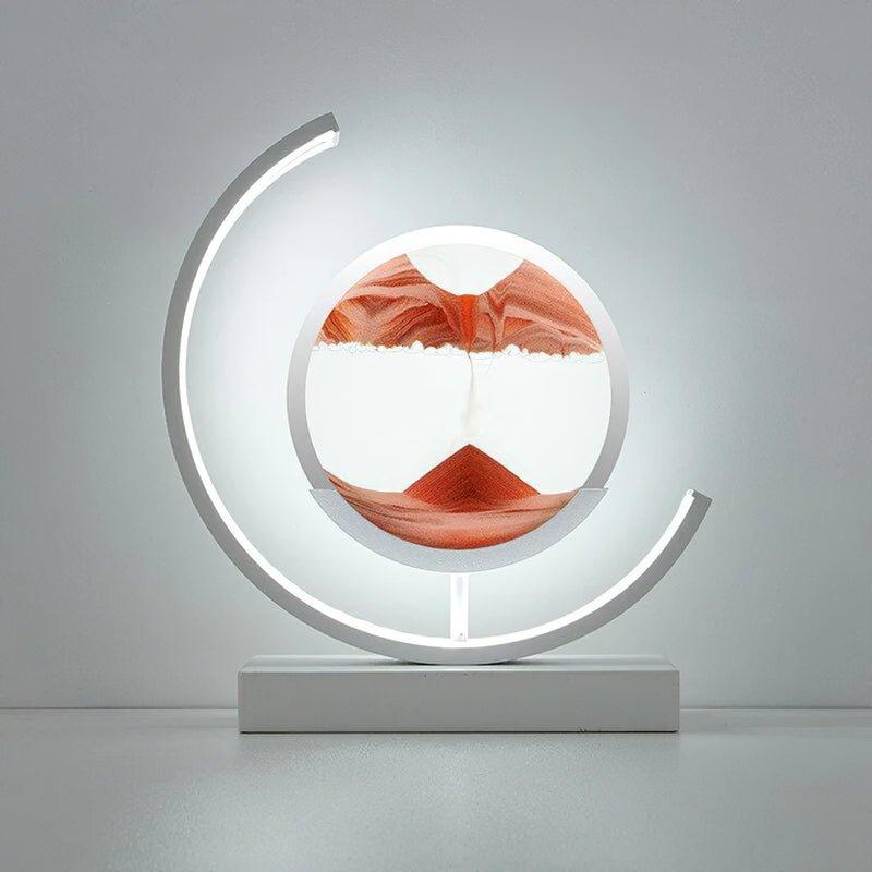 Lampa z Piaskowym Krajobrazem | Dekoracyjna Lampa LED | Ruchoma Sztuka